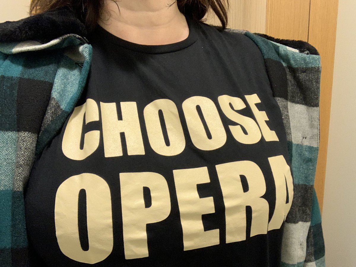 Appropriately attired at the #ENOTraviata dress rehearsal.