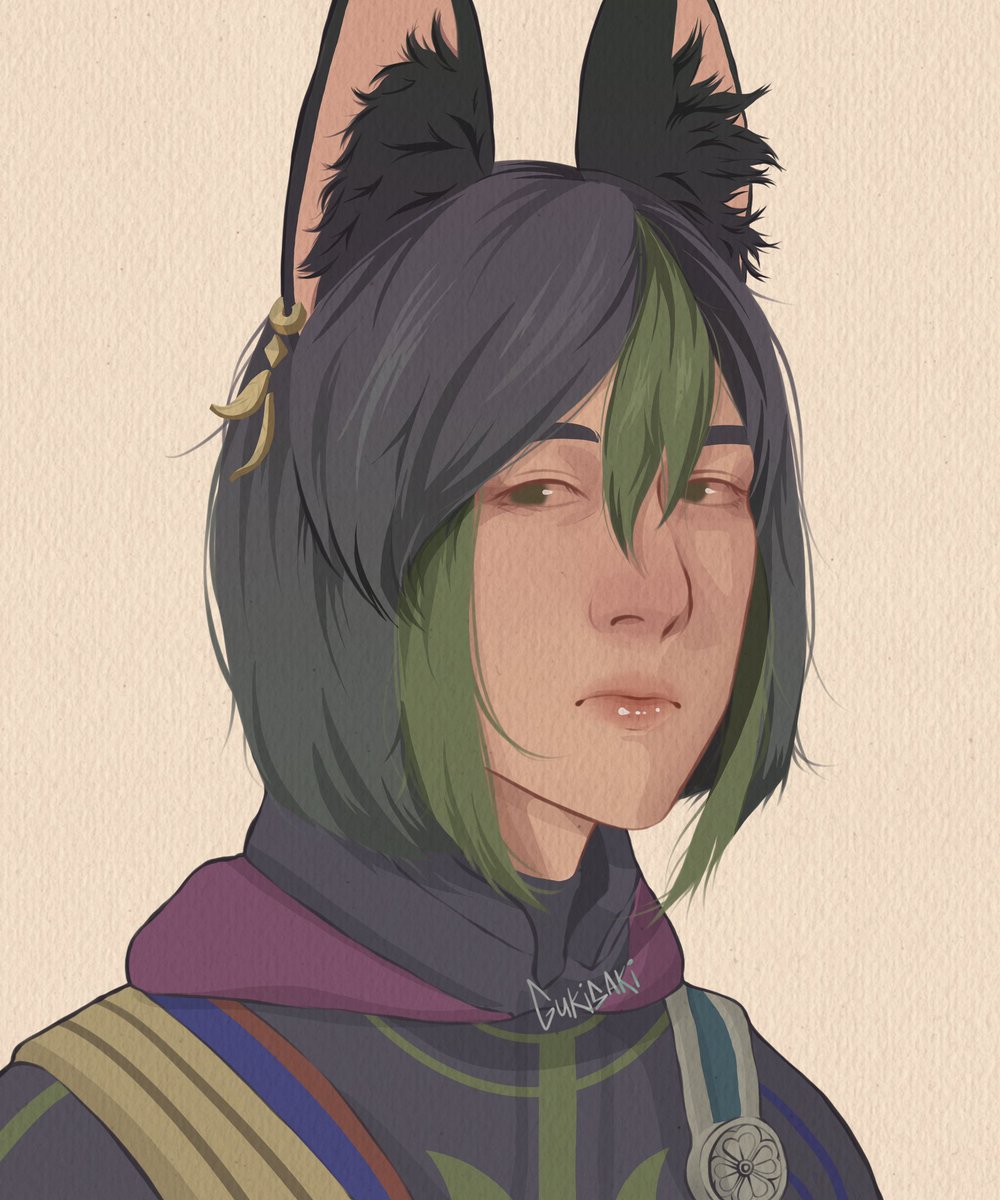 gukisaki's tweet photo. This one took months for me to finish

(I procrastinate to death)

#Tighnari #GenshinImpact https://t.co/lq8KLzENMG