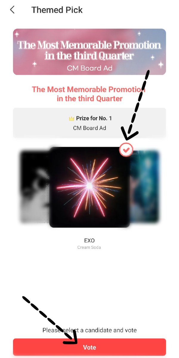 به بخش مشخص شده تو اپ چوایدل برین و به کریم سودا رای بدین~
رای کاملا رایگان هست و هیچ هارتی ازتون کم نمی‌شه^^
هر دیوایس روزانه  ۳حق رای با ۳اکانت مجزا رو داره><
EXO #엑소 #EXO <a href="/weareoneEXO/">EXO</a> 
<a href="/B_hundred_Hyun/">Baekhyun_EXO</a> <a href="/layzhang/">Lay Zhang</a>