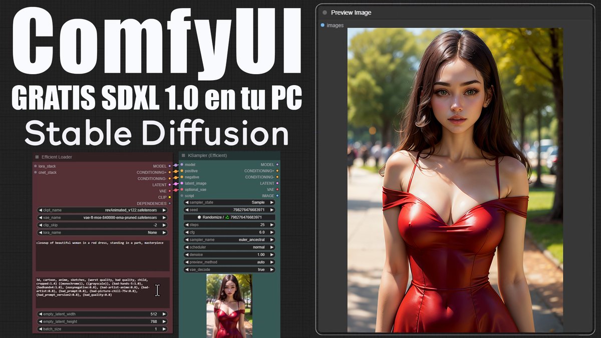ComfyUI, la herramienta que te permite desbloquear todo el potencial de Stable Diffusion ¡sin necesidad de una GPU!
Crea imágenes AI en local de alta resolución.
En YouTube 👇🏻
youtu.be/E7PWx6WTY_c?si…

#ComfyUI #StableDiffusion #nuevaUI #gratis #inteligenciaartificial #ia #aiart