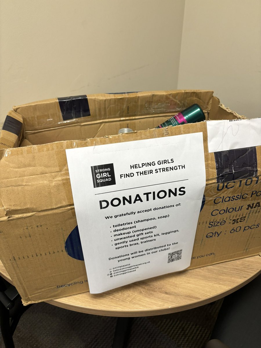 U3C/E FFG donations dropped in tonight for Strong Girl Squad! A <a href="/CrossFit/">CrossFit</a> affiliation that provides weightlifting, nutrition and health holiday camps for girls aged 11-18.
At the end of the sessions the girls have a chance to take home anything they may need from donations!🏋🏼‍♀️🥰
