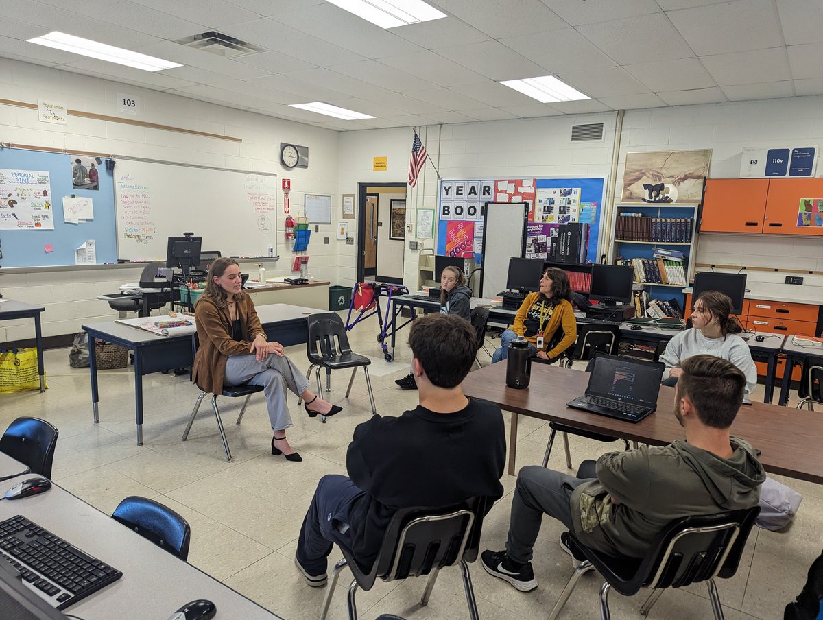 The Journalism class welcomes Kalleen Rose Ozanic, WMHS Class of 2019 grad, who is now a reporter for Hearst Connecticut Media Group!!  It was so amazing hearing her speak of her experiences and journey in the field. ❤️❤️❤️❤️❤️❤️