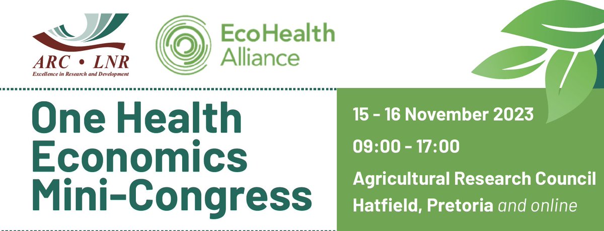 Registration is open for the One Health Economics Mini-Congress in Pretoria, South Africa! Virtual and in-person attendees are welcome – sign up here: ow.ly/av6K50PYILR