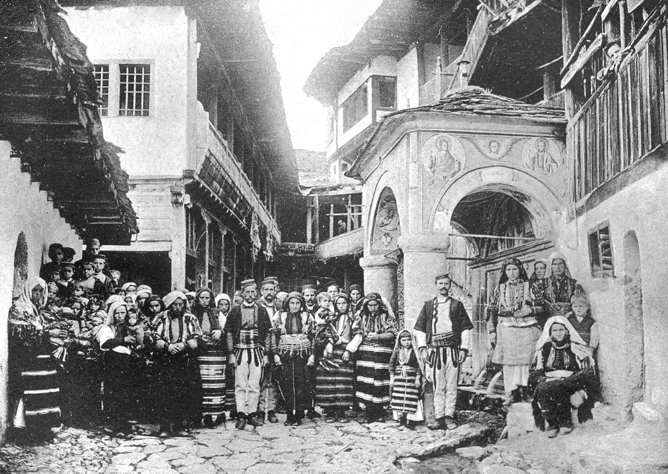 Visitors to St. Jovan Bigorski monastery in Macedonia, some time in the early 20th century.