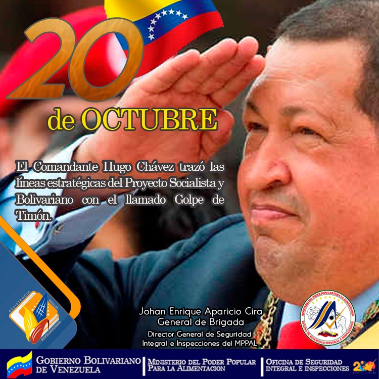 osiimppal1's tweet photo. 🗓️#Efemérides👉El #20OCT23 de 2012, en el primer Consejo de Ministros del nuevo ciclo de la Revolución Bolivariana, celebrado en el Palacio de Miraflores, Hugo Chávez trazó las líneas estratégicas del Proyecto Socialista y Bolivariano con el llamado Golpe de Timón.
@GralJohan2 https://t.co/jGpR2mjwqJ