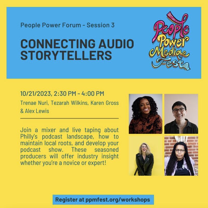 Heads up! Host @TrenaeNuri will be at @PhillyCAM's People Power Media Fest this Saturday. Check it out and learn from some of your favorite local podcasters! ppmfest.org #ppmfest