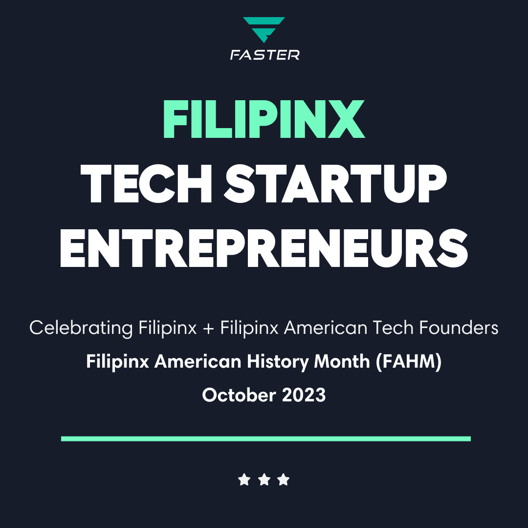 fastersteam's tweet image. In honor of #FilipinxAmericanHistoryMonth #FAHM each week, we at FASTER @fastersteam highlight leading Filipinx and Filipinx American tech startup entrepreneurs. Check out our posts about @RajivAyyangar and @ReyBanatao #Filipino #FilipinoAmerican #Filipinx #FilipinxAmerican