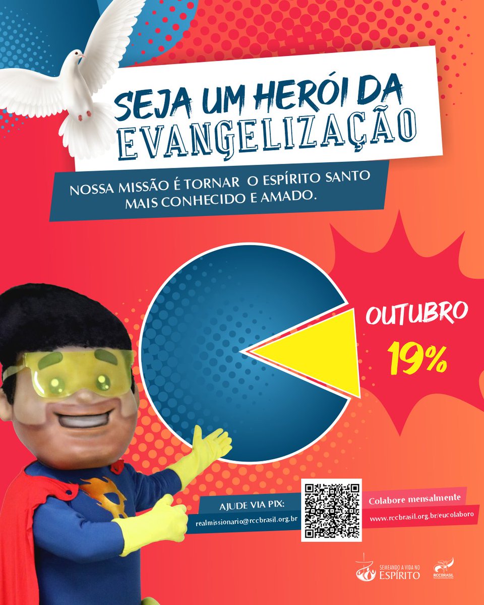 Estamos no mês das missões e ainda dá tempo de ajudar a RCCBRASIL a evangelizar! Estamos em 19% da nossa meta!

Contribua agora via PIX: realmissionario@rccbrasil.org.br
E cadastre-se: rccbrasil.org.br/eucolaboro.

Podemos contar com você? 🙏🏻😊