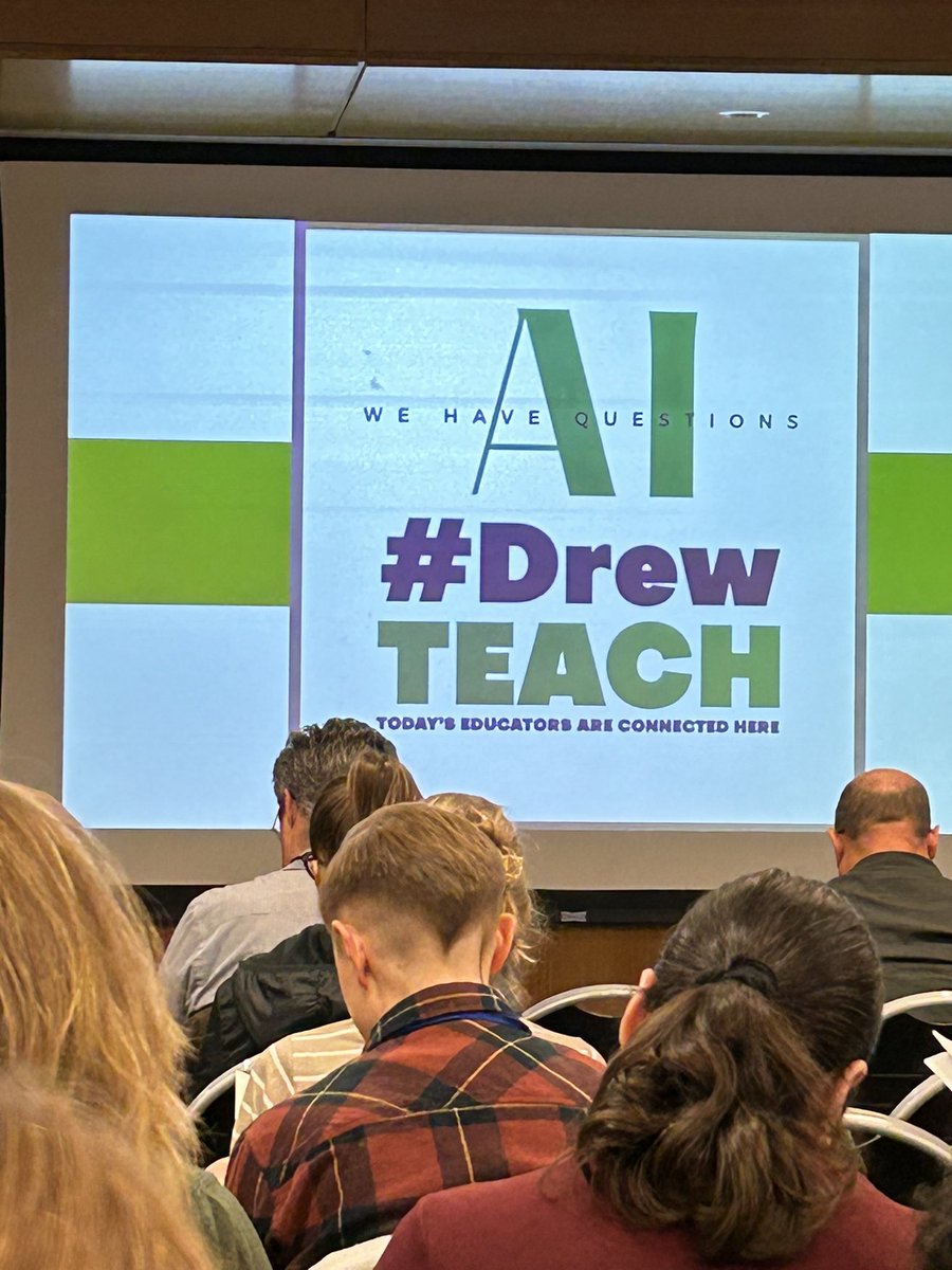 warren428's tweet photo. @DrewTEACHnj AI and Writing Symposium. Had the pleasure of seeing @bradmcurrie and @MillicentRoskie present. #weareChesterNJ #whyIwrite #drewteach https://t.co/UohKqeRQMH