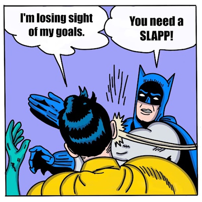 ekopko's tweet photo. I thoroughly believe EVERYONE needs to get SLAPPed regularly if they’re pursuing goals. 

Read my story by clicking the meme to find out why. 
#SLAPP #ProjectBoldLife