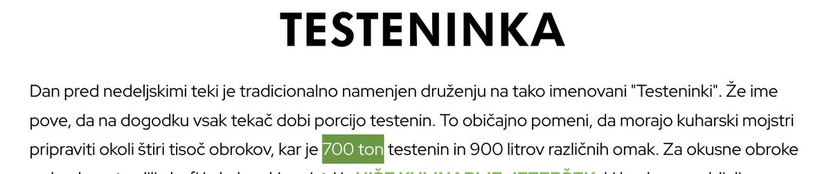 davidbeljan's tweet photo. @ljmaraton 700 ton testenin...? 
to bi pomenilo 175kg na obrok... https://t.co/ZoehlMoMkm