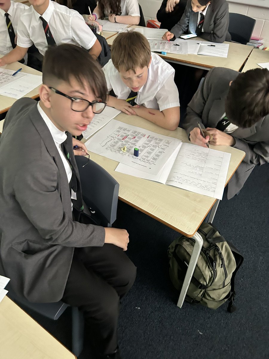 Amazing team work in History today with Mrs Hodgson - games to discover what life was like in the trenches - respect at the front of our minds as we head towards remembrance
 💛💙❤️💚 <a href="/NorthBromsgrove/">North Bromsgrove High School and Sixth Form 🌈</a>