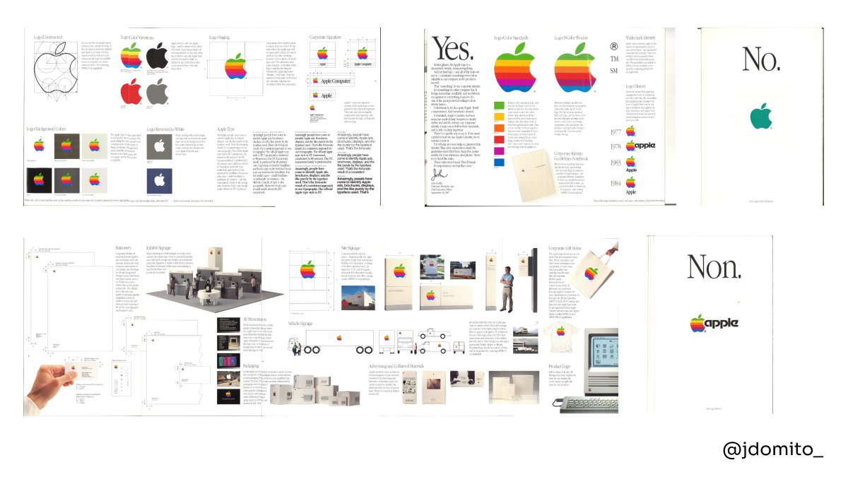 The Apple Corporate Identity Guidelines Notebook —
by Arun Venkatesan, 1987

A must-read if you have any kind of interest in branding and design in general.

Drop an 🍎 I'll send it to you!