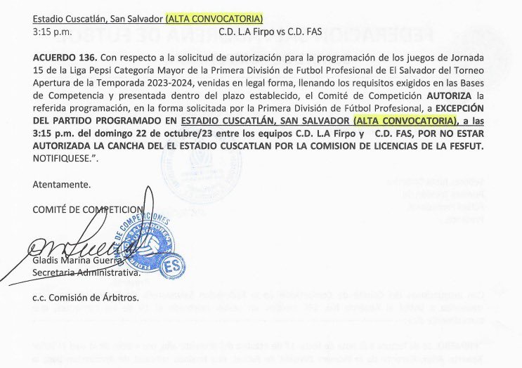 elgraficionado's tweet photo. LO รLTIMO: Comitรฉ de Competiciรณn de la FESFUT no avalรณ la programaciรณn del partido entre Firpo y FAS en el estadio Cuscatlรกn. https://t.co/FiwoOgIZk2