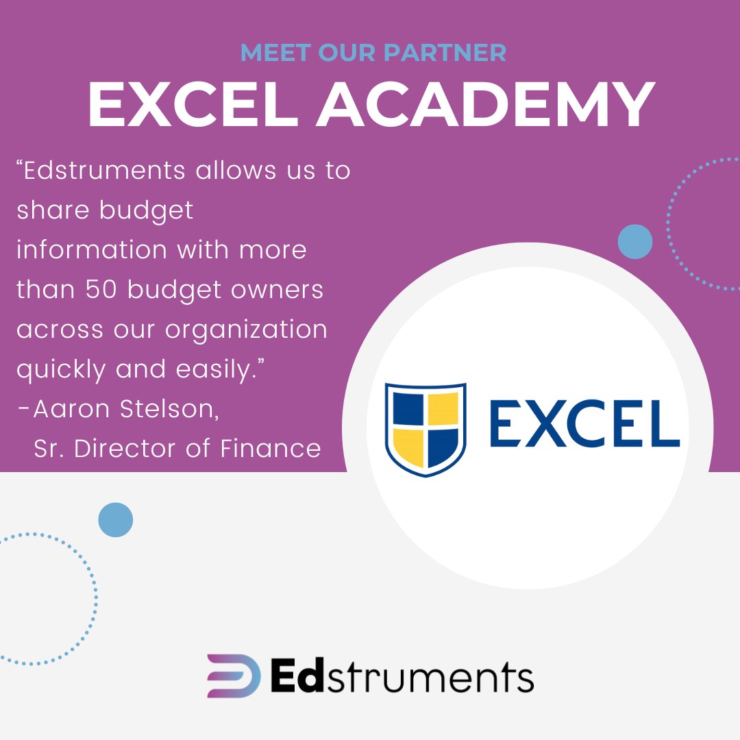 edstruments's tweet image. 🤝Meet our amazing partner, Excel Academy Charter Schools, and hear what their financial leader Aaron Stelson has to say about how adopting Edstruments as their budgeting tool has helped their organization function!

#Budgeting #K12 #AccountingTools #EdTech