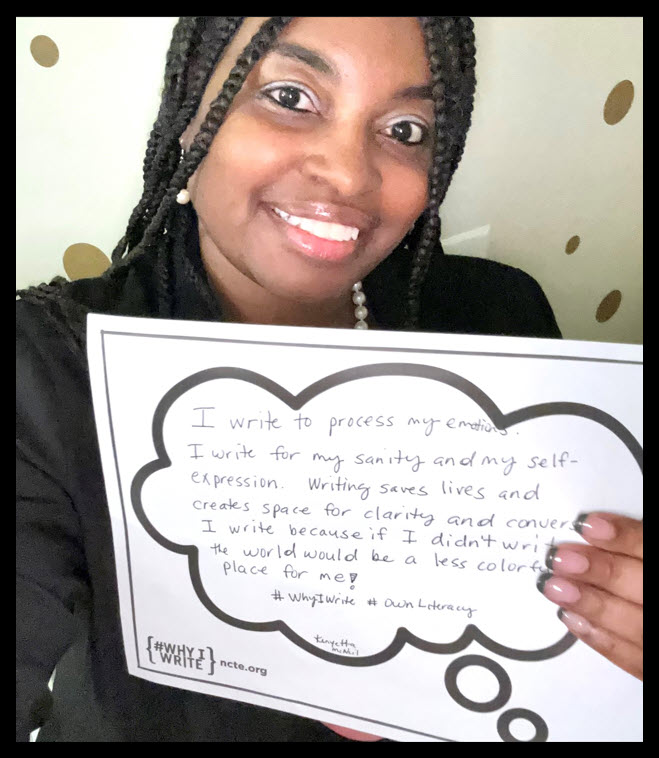 kenyetta_mcneil's tweet photo. SELA is celebrating The National Day on Writing with NCTE!  Why do you write? #WHYIWRITE #OWNLiteracy https://t.co/mFup2Xy4iF