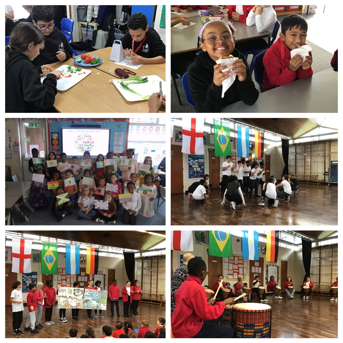As part of International Week, we've cooked delicious recipes from around the world, revised world geography, learnt about different cultures and practised our language skills. We ended the week with a sharing assembly featuring drumming, dance and singing 🌎🌍🌏