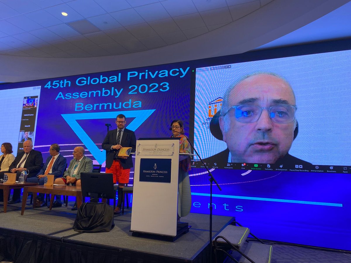 PrivacyAssembly's tweet photo. The GPA Global Privacy and Data Protection Awards in the Category C: Accountability goes to: @INAImexico @JosefinaRomanV 🏆
 
#Winner #GPAAwards #Accountability https://t.co/P9dEYNSAlB