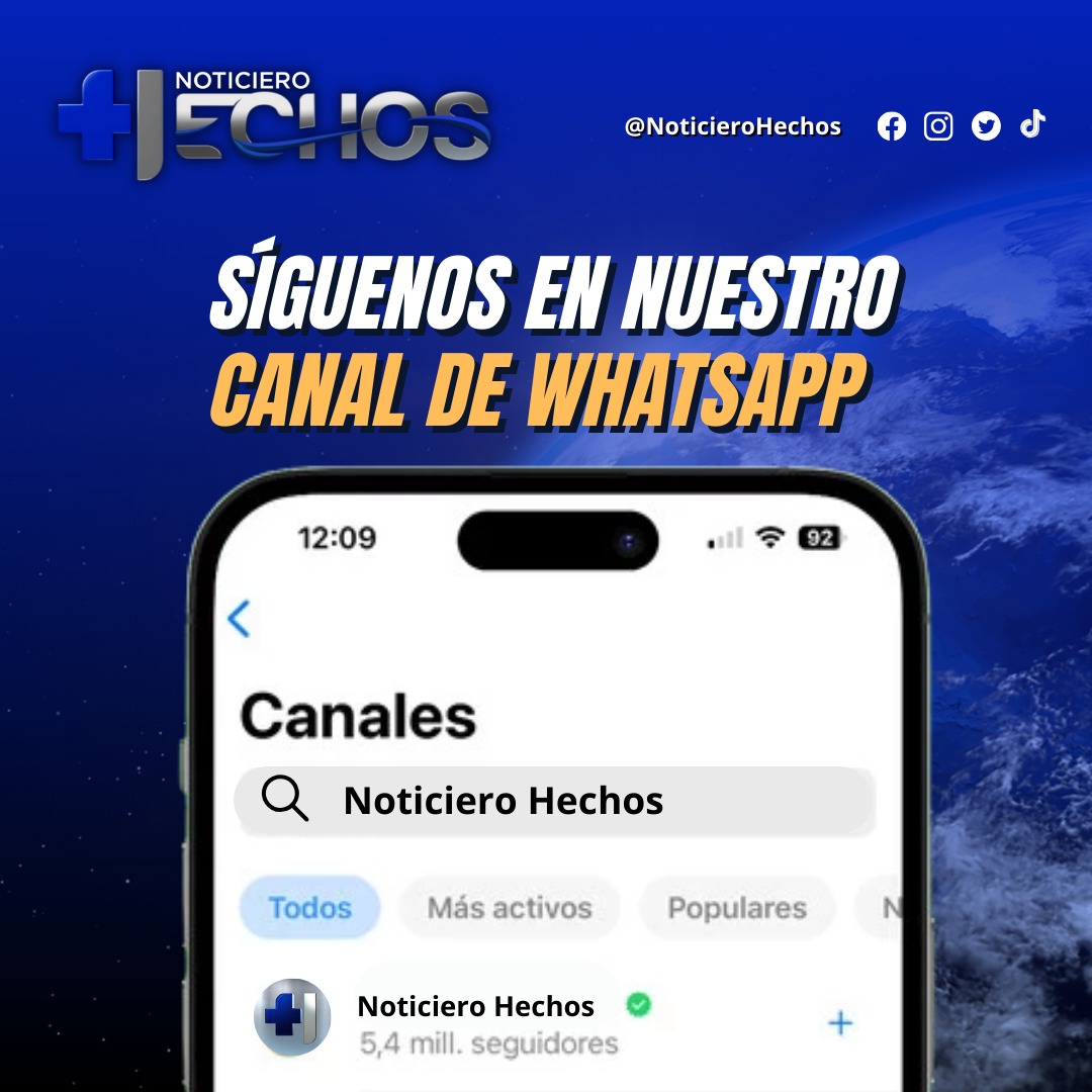 NoticieroHechos's tweet photo. Ya puedes encontrarnos en nuestro canal de #WhatsApp, buscanos como Noticiero Hechos. https://t.co/0jjwTsacHJ