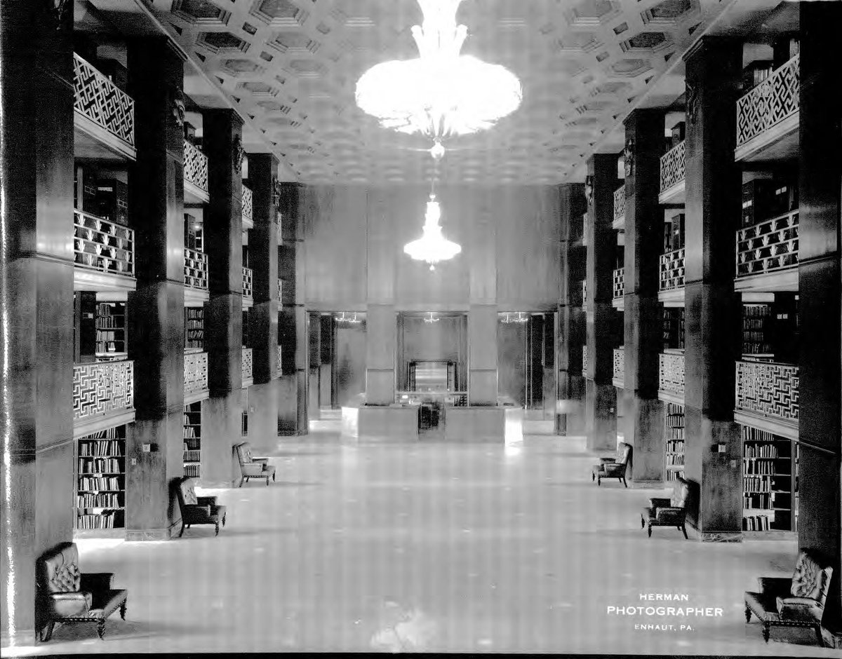 These 📸s from the POWER Library’s Photos and Documents e-Resource were taken by Harry B. Herman in 1931. #DYK we're moving materials again almost a century later as part of the Forum Building restoration project?