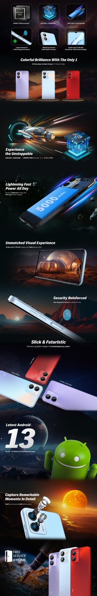 TechKard's tweet photo. Lava O1 launched

6.5" HD+ 90Hz IPS display
Unisoc T606
13MP AI rear, 5MP front
5000mAh battery, 18W Type-C charging  
Android 13, 3.5mm jack
Side FPS

Price: ₹6,999
Sale on Oct 27th
Available on Amazon:https://t.co/RPfqOmazeg

#O1 #NoOneLikeO1 #Lava #Lava01 https://t.co/HwnL92HFt6