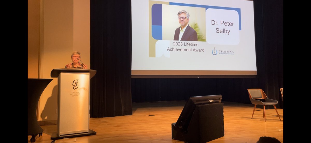 ⁦@drpselby⁩ getting a Lifetime Achievement award from the Canadian Society of Addiction Medicine! So proud 🥹 of his accomplishments, capacity building in addiction medicine in canada, humanity, mentorship to so many, humility and generosity of spirit.