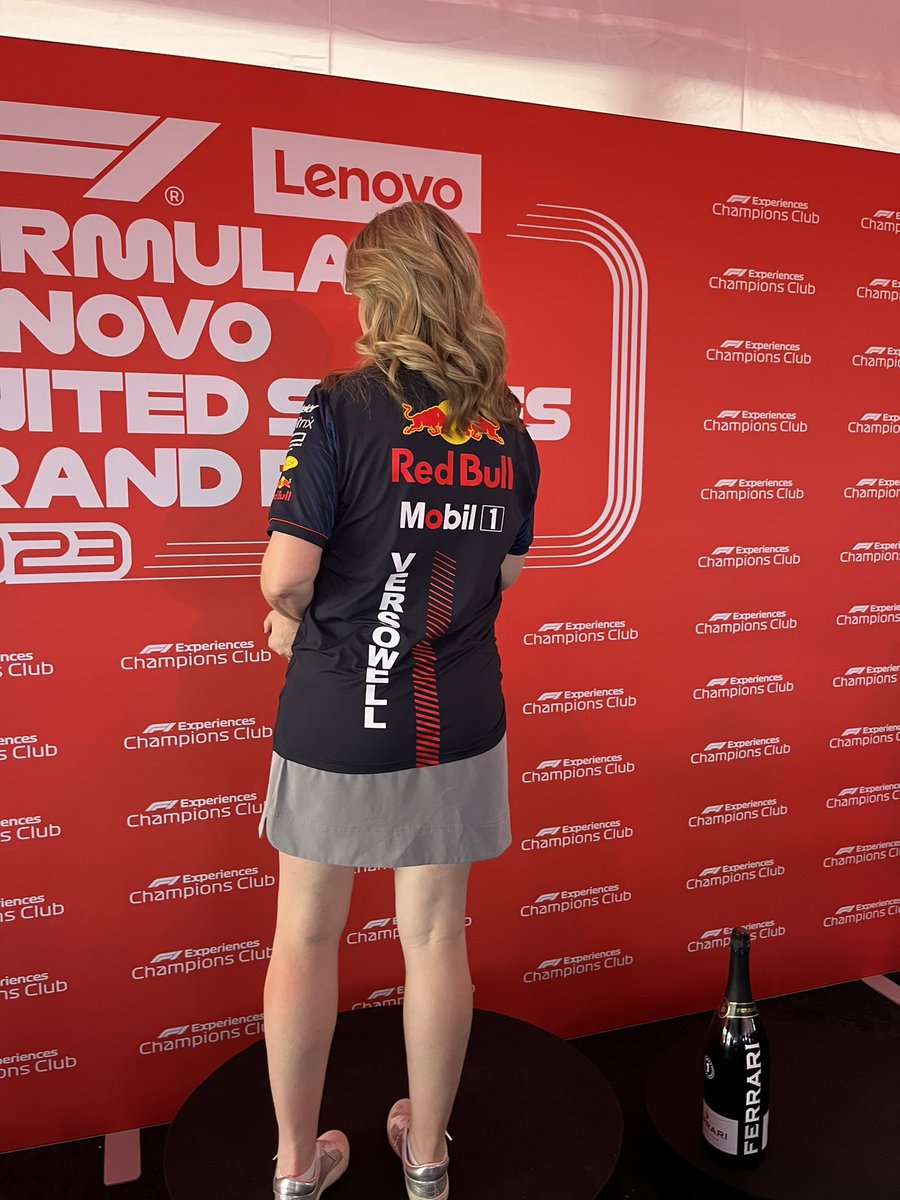 shonateach's tweet photo. #COTA  #Formula1 @redbullracing @Max33Verstappen just waiting to show Max my shirt #VERSOWELL 
@WillSowell https://t.co/bcO6HntutT