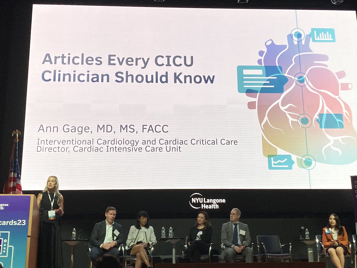 @AnnGageMD highlighting often thought about minimally described questions in daily CICU practice on nutrition habits and phlebotomy/transfusion routines! Never forget to “de-specialize” a bit to focus on the critical care medicine #critcarecards23 @nyulangone