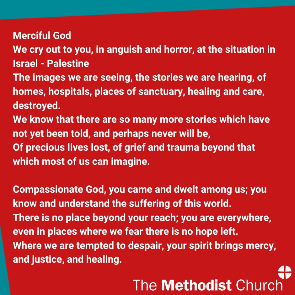 MethodistGB's tweet photo. Pray with us 🙏

Find more prayers and the President and Vice President's update on the situation in the Middle East at https://t.co/urStmnovdX https://t.co/GMGlgOicvQ