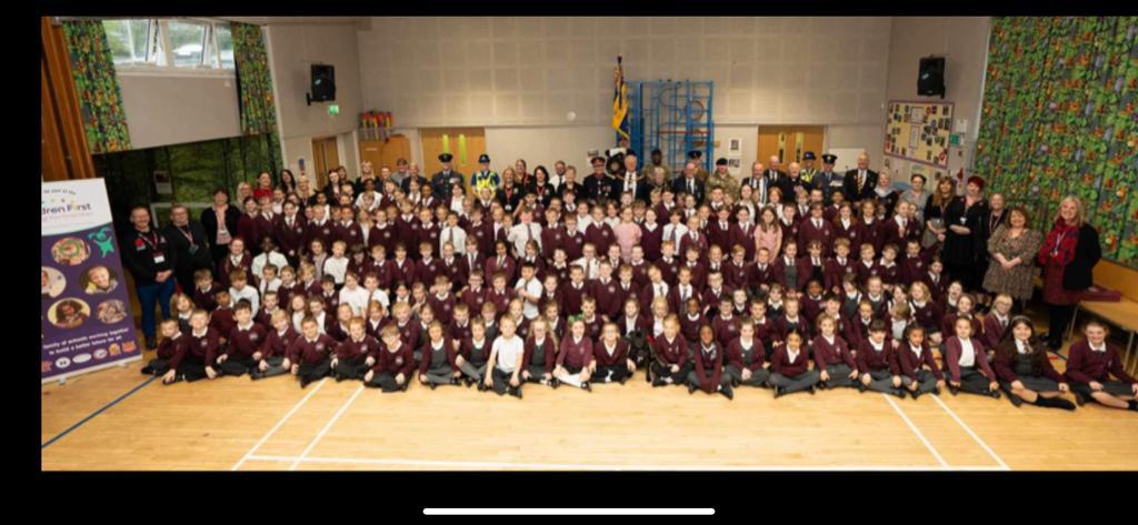 castlechurchps's tweet photo. Today we were part of the Royal British Legion Poppy Day launch for Staffordshire and welcomed very special guests into school!  @ChildrenFirstLP https://t.co/dWEQ0StgKh