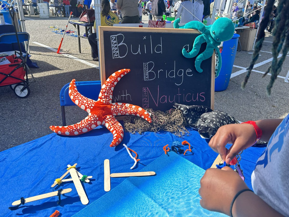 ScienceWithMrsT's tweet photo. CAES students were building bridges at Norfolk Naval Station’s Fleet Fest STEM Day #PPSSHINES 💫 https://t.co/bnYG3MTH7p
