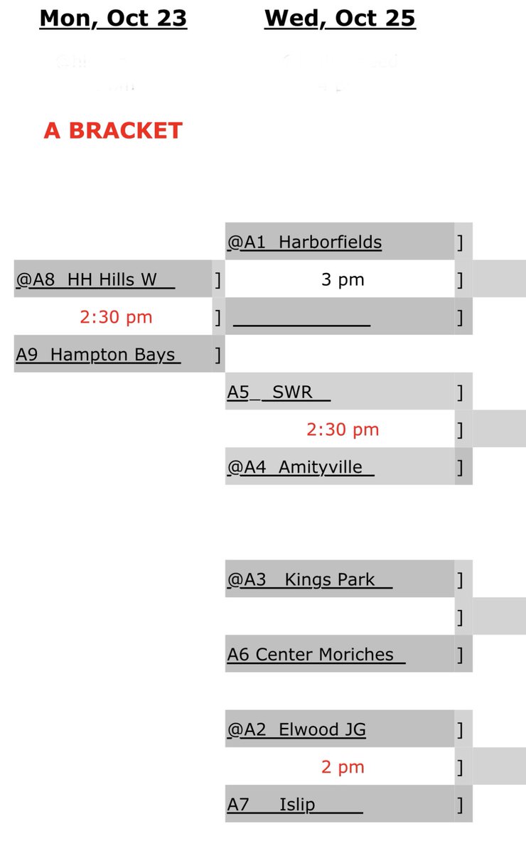 CMBVS_'s tweet photo. Class A Playoff Bracket🔥

Wednesday‼️‼️ https://t.co/JbtrSKr0wP