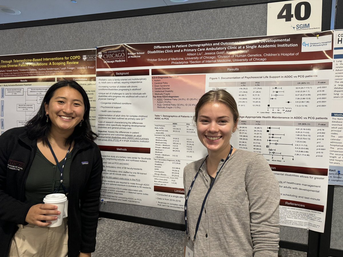 @UChiPritzker students presenting at #SGIMMidwest @SocietyGIM! Incredible to see them in action showcasing their research! @FutureDocs