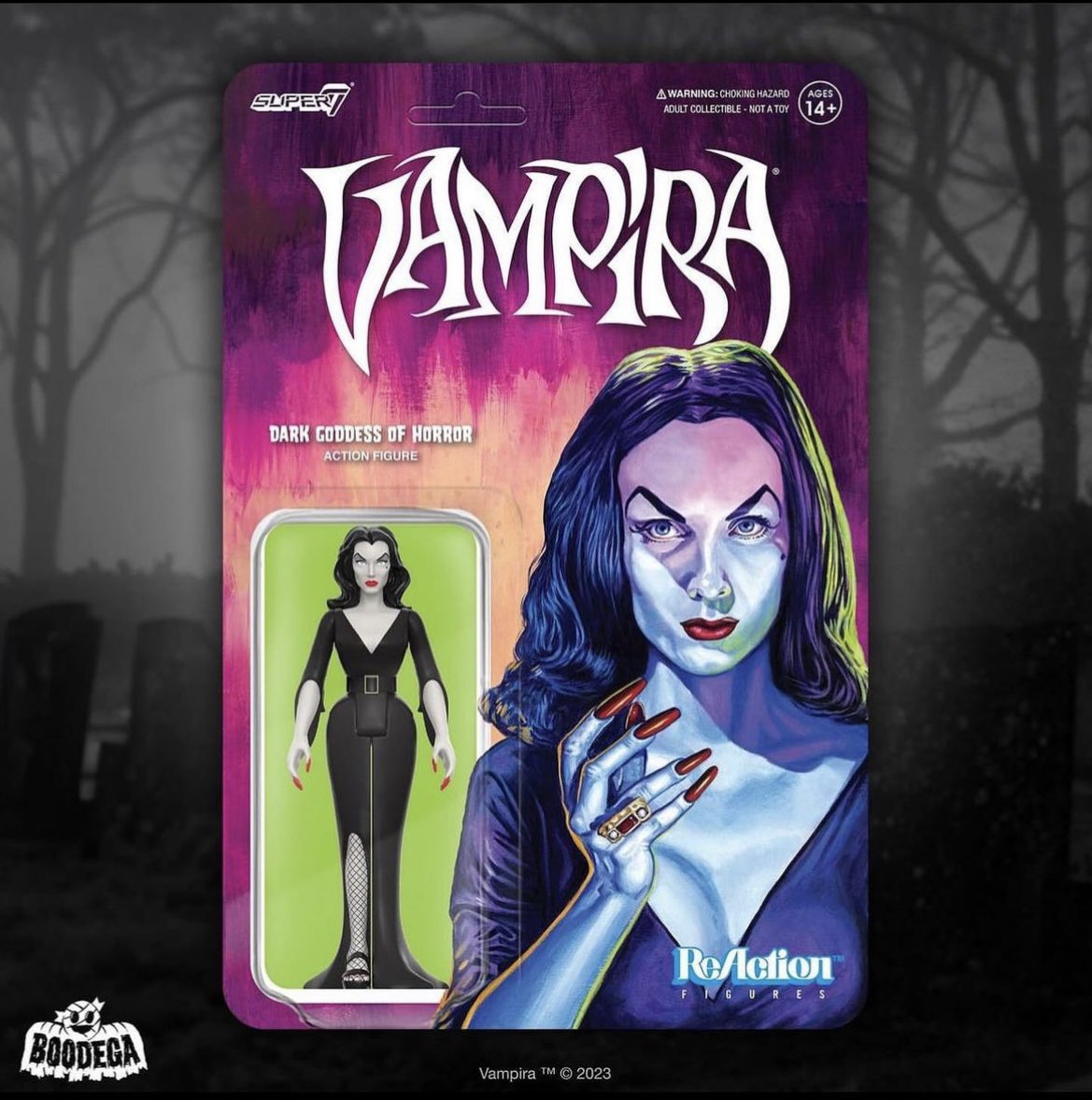 From our tomb to yours. Vampira is in stock and ready to be in the hands of you monster kids.