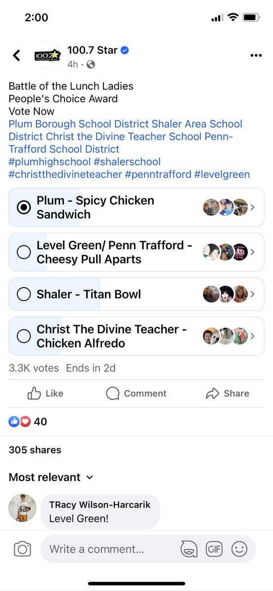 Please vote for Plum Lunch Ladies Spicy Chicken Sandwich.  We love our lunch ladies.  ⁦<a href="/plumboroughsd/">Plum Borough SD</a>⁩ ⁦<a href="/PlumAthletics/">Plum Athletics</a>⁩ ⁦<a href="/PBSD_FoodDept/">PBSD Food Dept</a>⁩ ⁦<a href="/HPEPBSD/">Fran Sciullo, D.Ed.</a>⁩ ⁦<a href="/DrSzarmach/">Adam Szarmach, Ed.D</a>⁩ ⁦<a href="/DrBoyers/">Ashley Boyers, Ed.D</a>⁩ ⁦<a href="/PEpbsd/">PEPBSD</a>⁩ ⁦<a href="/DanLauletta/">Dan Lauletta </a>⁩