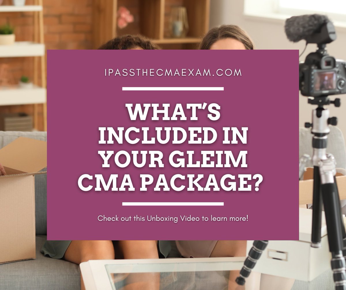 ipassthecmaexam's tweet photo. What’s Included in Your Gleim CMA Package? Gleim CMA Review is one of the most popular CMA exam prep courses on the market, so we are excited to share this unboxing video with you! Don't miss out: we have Gleim discounts!
https://t.co/MIA8o0OMqJ #CMA #CMAReview #Discounts https://t.co/K9hsQ2XcVf
