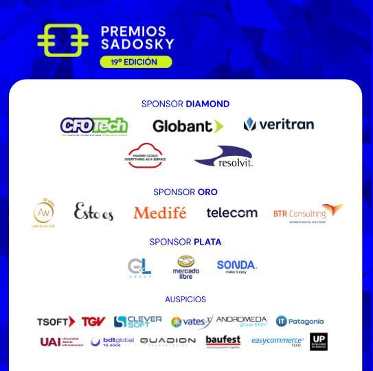 CessiArgenTIna's tweet photo. Finalistas confirmados! Con 33 nominados, los #PremiosSadosky2023 prometen una gran noche.
Felicitaciones a la categoría Industria
@infotechneuquen @mdpentretodos @PoloITBsAs @cepitargentina @nera_agro @Teamcubation_
¿quién ganará? Asegurá tu lugar 👉🏽 https://t.co/2jRH9J307g https://t.co/kt8mvJyANN