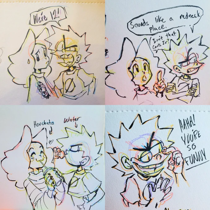Doodles from when I did q&a on peter and alex on insta