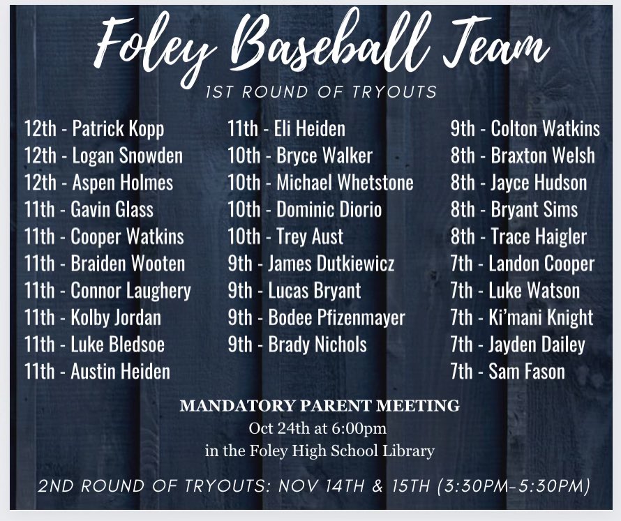 Foley High Baseball (@foley_baseball) on Twitter photo 
