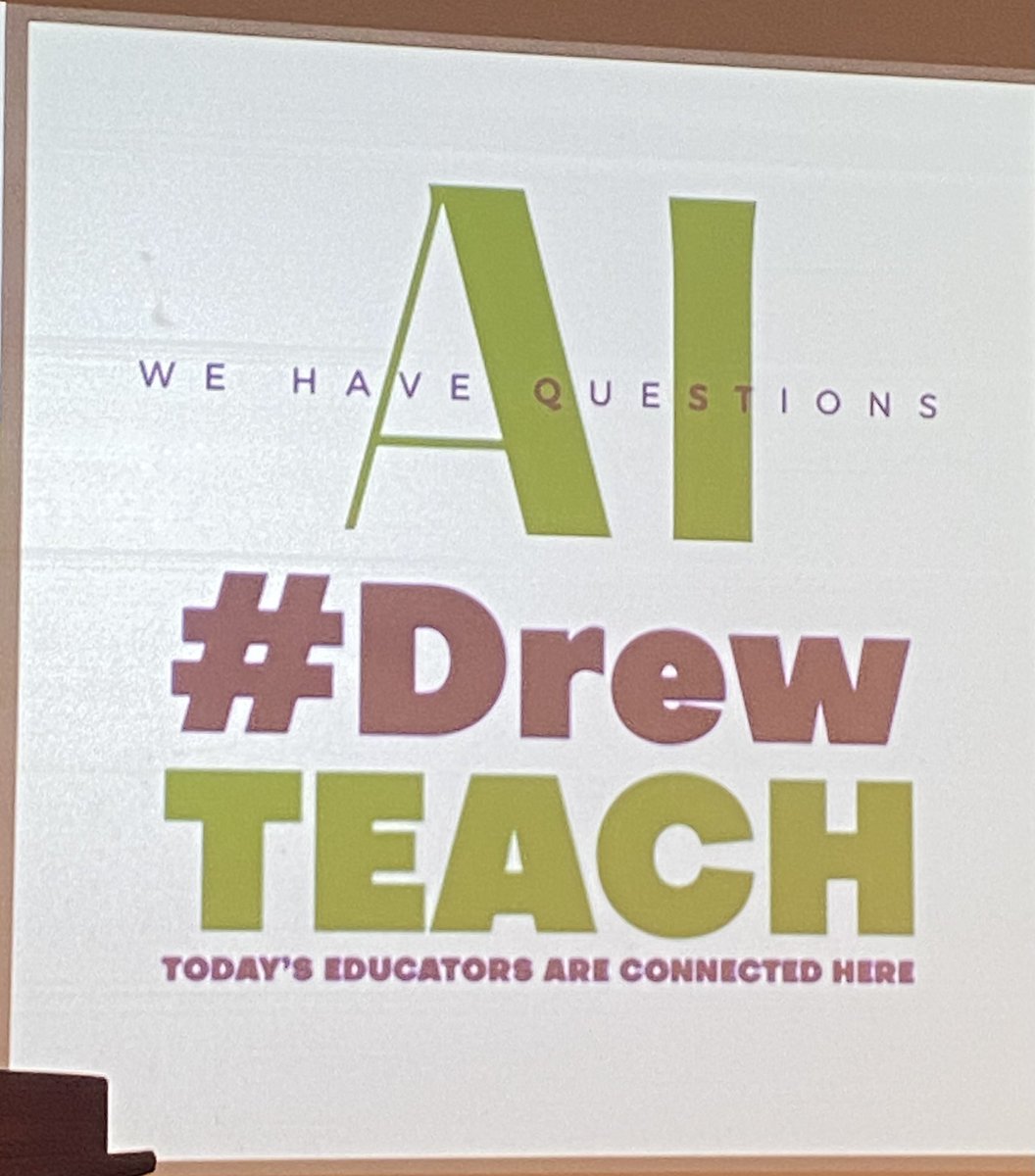 Great day of thinking, learning, and writing at the AI Symposium today!Thank you! <a href="/DrewTEACHnj/">DrewTEACH</a>  #DrewAI