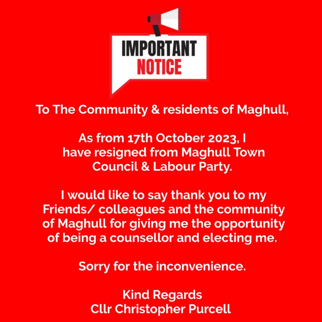 ChrisP_96's tweet photo. I would like to thank my community, the residents of Maghull and also my colleagues at the council &amp; the labour party and the late Cllr. Matthew Lock for the opportunity of becoming a Councillor. Thanks
@MaghullTownHall
@LabourSeftonCen
@Bill_Esterson 
#Maghull  #SeftonLabour https://t.co/ejJAw7w1Ak