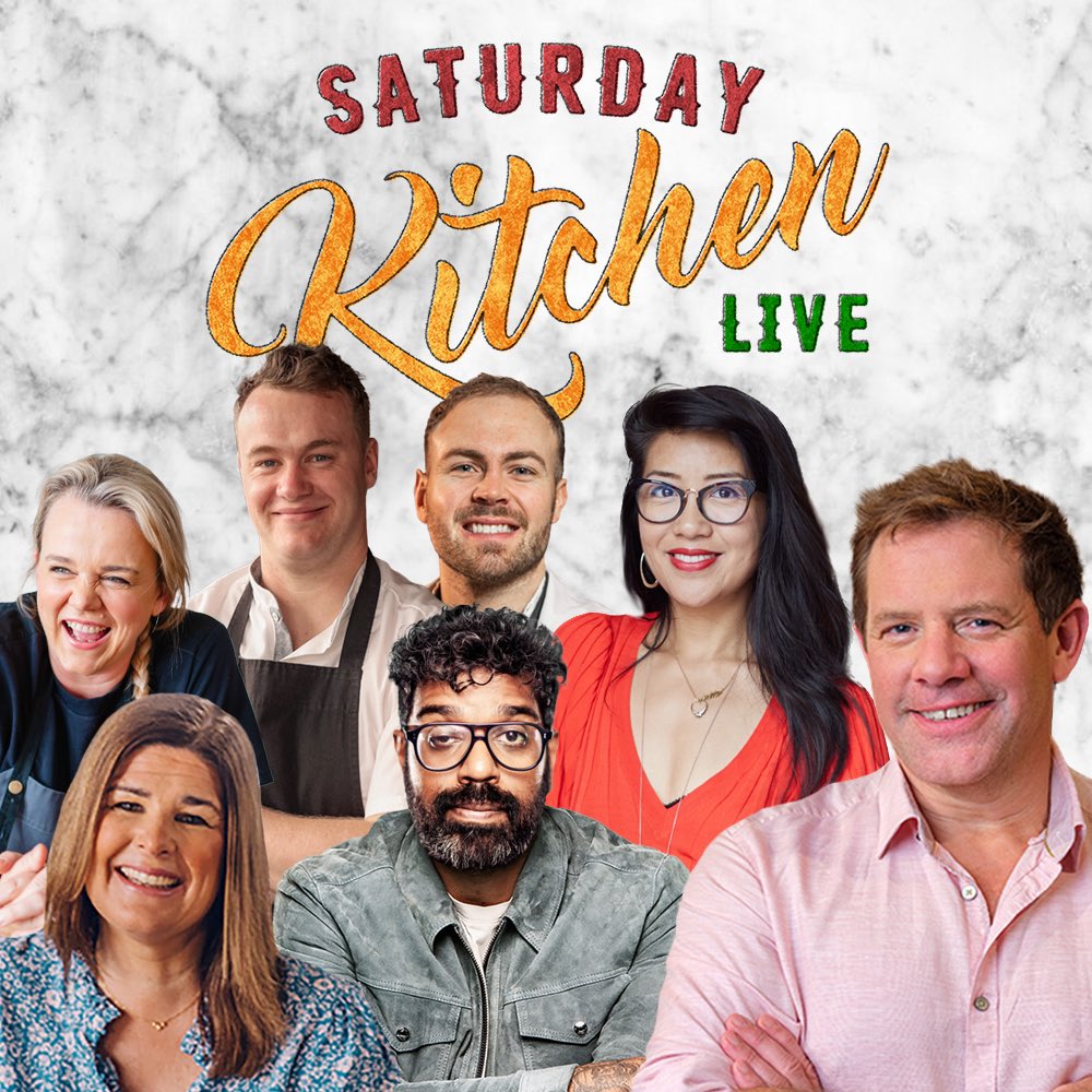 TOMORROW on #SaturdayKitchen…

@matt_tebbutt #RomeshRanganathan @knackeredmutha @FallowLondon #SophieMichell #CelesteWong

LIVE on @BBCOne and @BBCiPlayer at 10am!