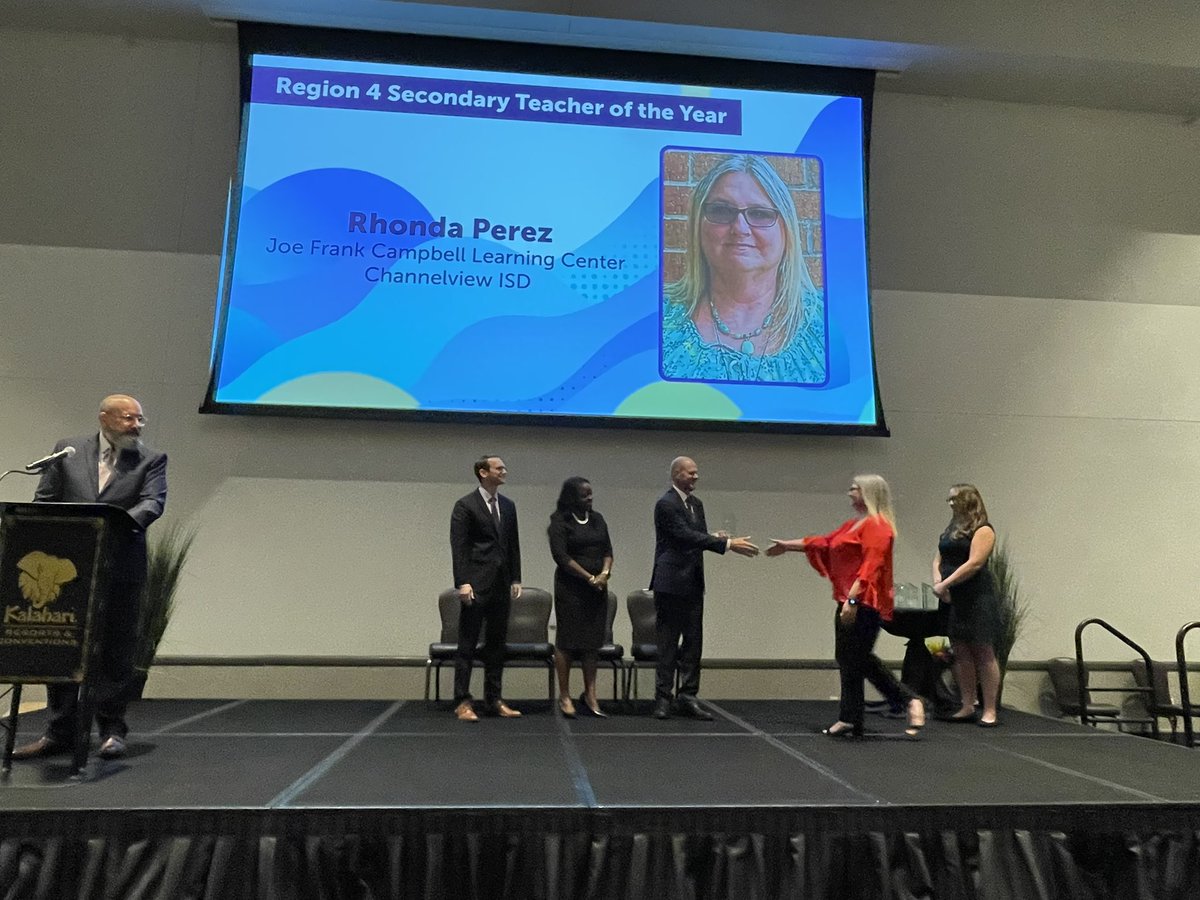 ChannelviewISD's tweet photo. Mrs. Perez earned this prestigious award (Region 4 Secondary Teacher Of The Year) and it is a testament to her exceptional qualities as an educator and is a source of immense pride for all of us at Channelview ISD. #WeAreChannelview https://t.co/4Y0BCuVGLq