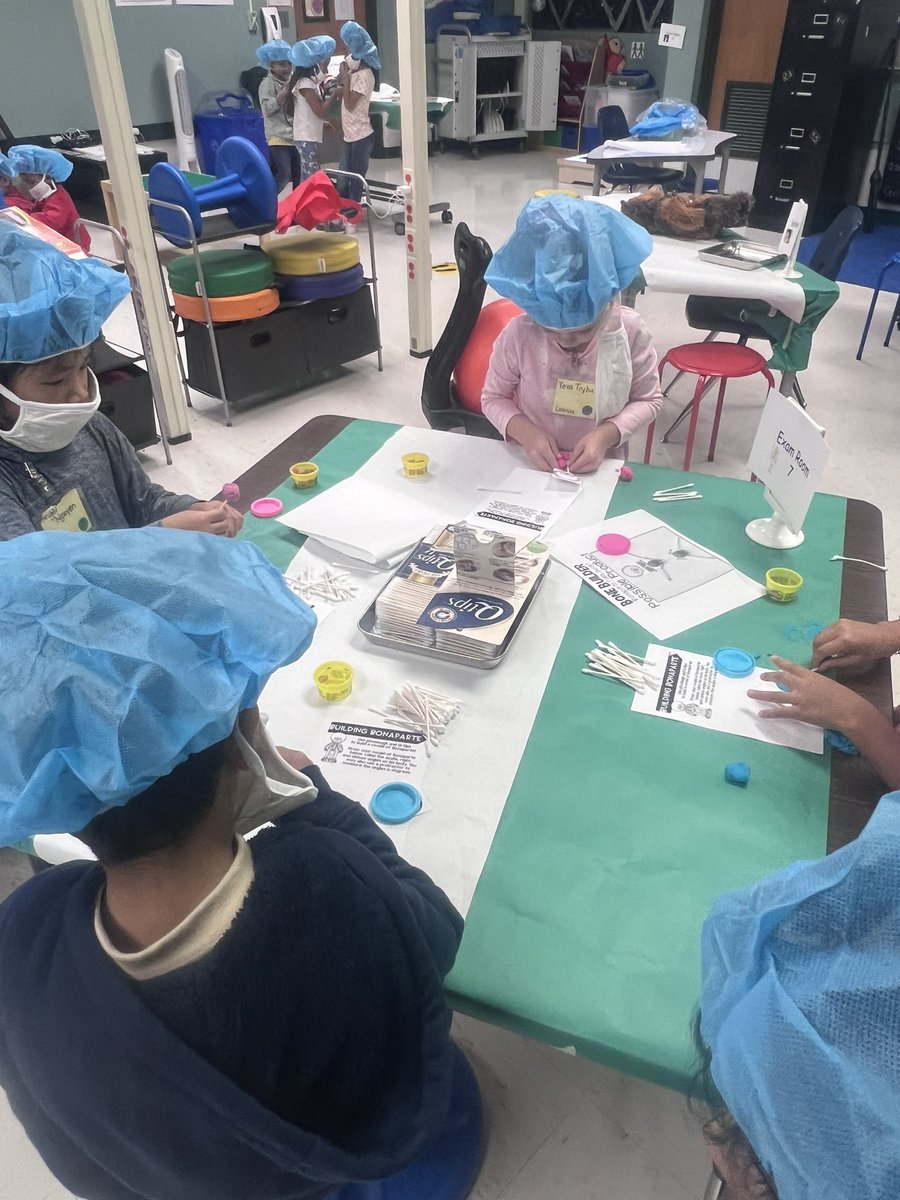 Dchap431's tweet photo. Kindergarten learning about tools used in the career of health.  I was pleasantly surprised how much the kids already knew! Some want to be doctors when they grow up!! https://t.co/7u9dyI8mZP