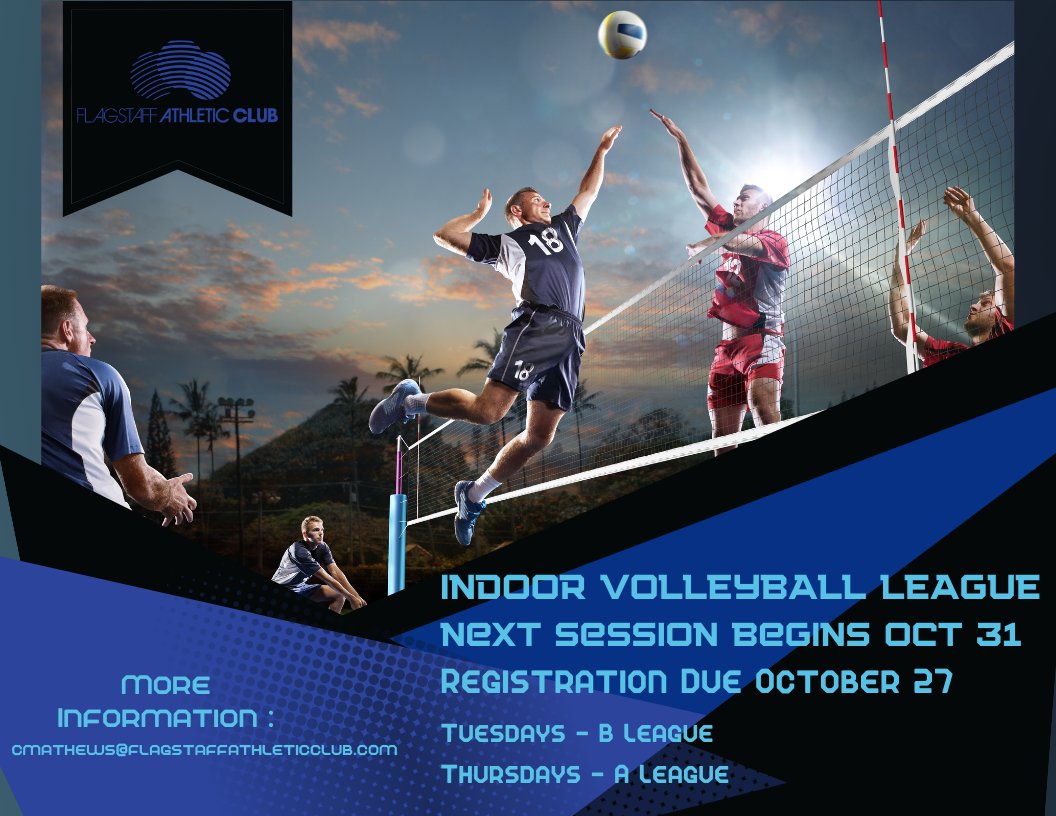 FlagAthClub's tweet photo. Our next indoor volleyball leagues begin on October 31st and November 2nd. Registration is due by next Friday, October 27th. Demand is high, so make sure to get your team together ASAP. https://t.co/GaT0DY9k2i