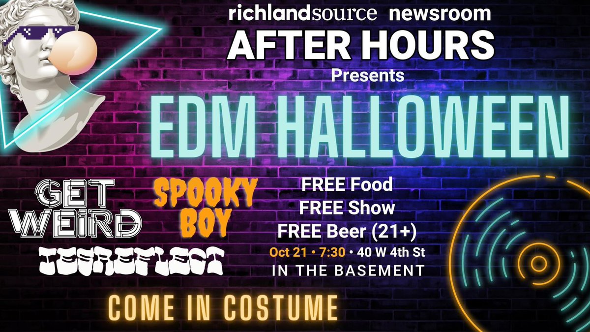NewsroomAH's tweet image. Saturday night at @RichlandSource. DJ’s start around 8 and we’ll go to midnight. Hope to see you!
@Potent_Studios @DocsDeli @BrewingPhoenix @WeAreGETWEIRD