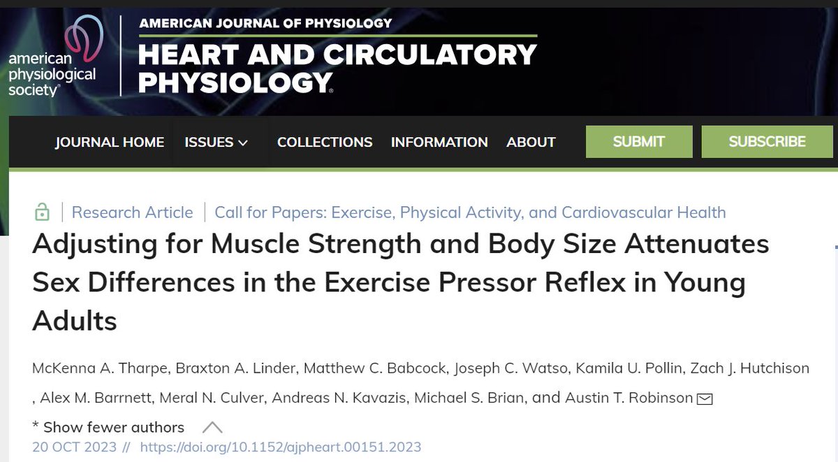 Austin Robinson (@ausrob_phd) on Twitter photo 🚨📢 New paper from our team just published in <a href="/ajpheartcirc/">AJP-Heart and Circ</a>!
Congrats to 1st author McKenna & the rest of the crew: <a href="/braxtonlinder2/">braxton_linder</a>, <a href="/CulverMeral/">Meral Culver</a>, <a href="/Joseph_Watso/">Joseph C. Watso, PhD</a>, @babcock_mc, <a href="/ABarnett_19/">Alex Barnett</a>, <a href="/ZHutchison_Sci/">Zach Hutchison</a>, <a href="/KamilaMigdal/">Kamila Migdal</a>, & others not on Twitter/X.
journals.physiology.org/doi/abs/10.115… 🚨📢 New paper from our team just published in <a href="/ajpheartcirc/">AJP-Heart and Circ</a>!
Congrats to 1st author McKenna & the rest of the crew: <a href="/braxtonlinder2/">braxton_linder</a>, <a href="/CulverMeral/">Meral Culver</a>, <a href="/Joseph_Watso/">Joseph C. Watso, PhD</a>, @babcock_mc, <a href="/ABarnett_19/">Alex Barnett</a>, <a href="/ZHutchison_Sci/">Zach Hutchison</a>, <a href="/KamilaMigdal/">Kamila Migdal</a>, & others not on Twitter/X.
journals.physiology.org/doi/abs/10.115…