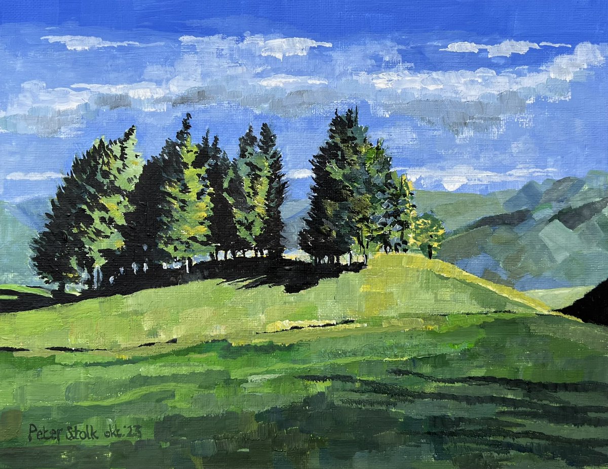 Bij het Oostenrijkse Serfaus vind je een weggetje dat de ‘Weg der Verliebten‘ heet. Een prachtige, schilderachtige route. Ik maakte dit werkje (gouache, 30x23 cm).