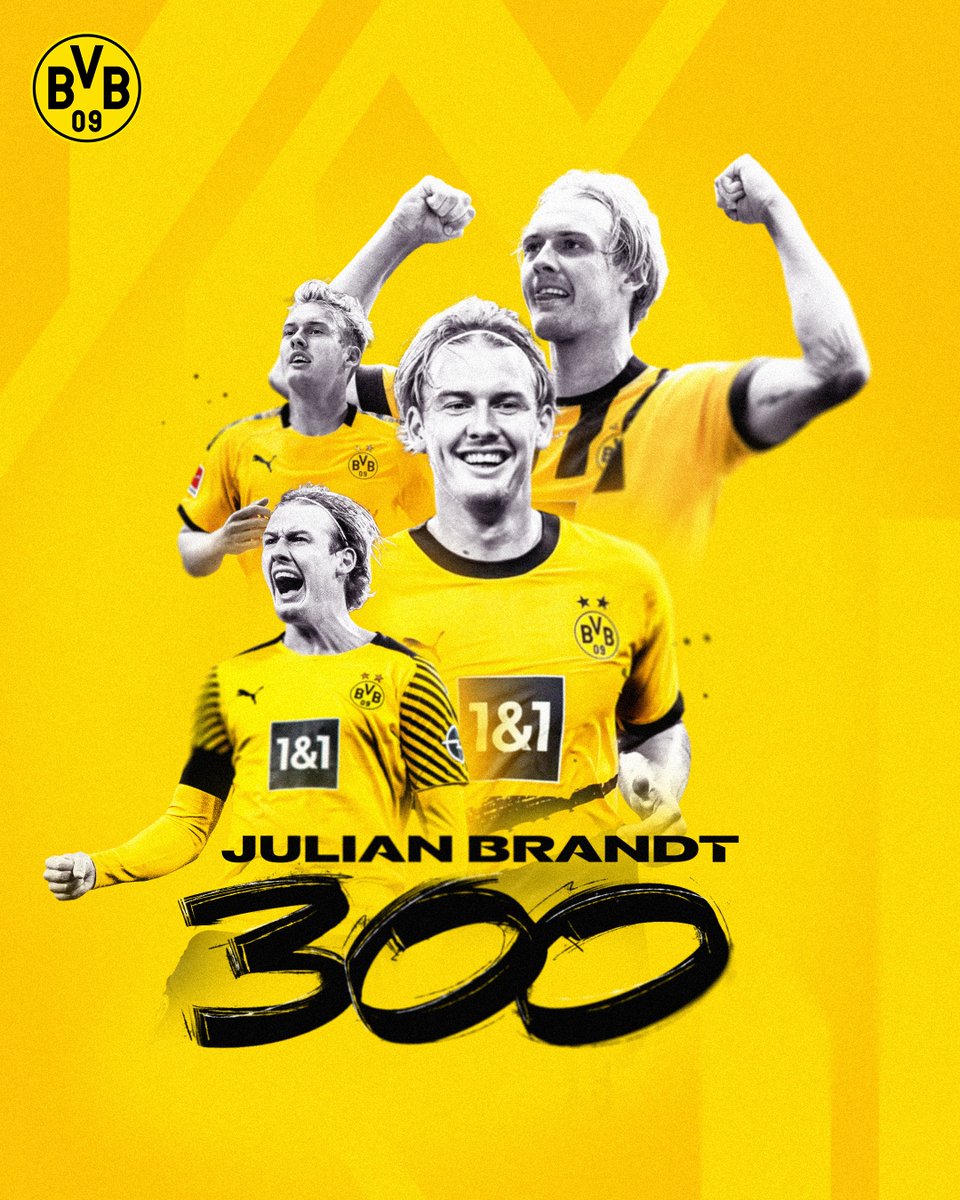 BVB's tweet photo. 3️⃣0️⃣0️⃣ Bundesligaspiele für Julian Brandt! 👏

#BVBSVW https://t.co/H7VxPMaZwA