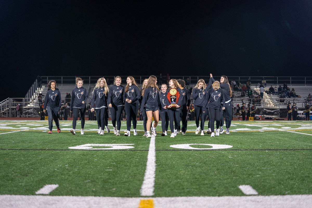 SVVSD's tweet photo. It was a fun evening at the Mead High School football game, where the Girl's Lacrosse team was honored and received their 2023 4A state championship trophy and rings. Congratulations on your incredible accomplishment! #StVrainStorm @MeadHS @MeadAthletics @goSVVSD https://t.co/gXxTskS2Bw